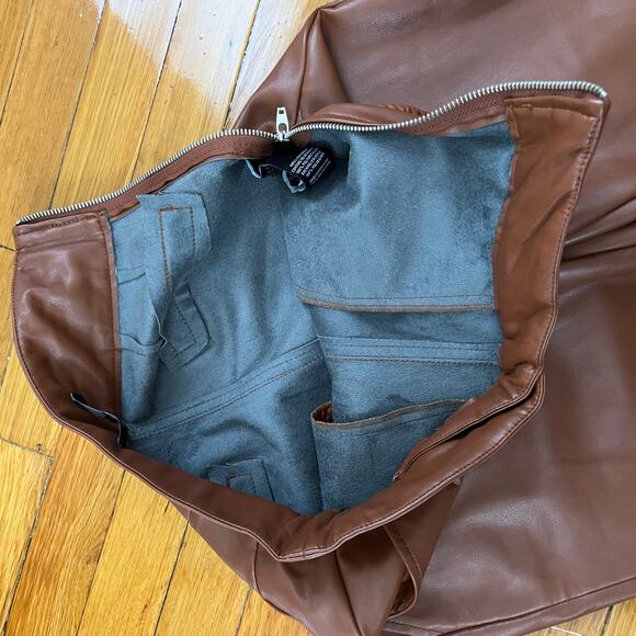 7 for all Mankind Brown Faux Leather Legging Pants Size XS - Picture 7 of 13
